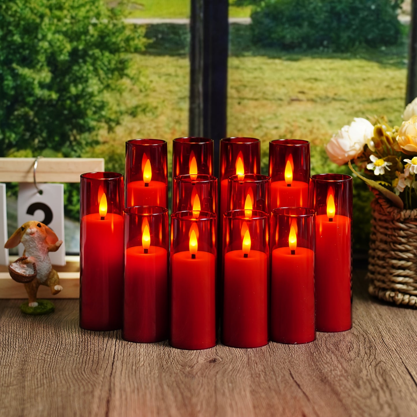 Set van 12 Luxe LED Kaarsen – Met Timer & Afstandsbediening