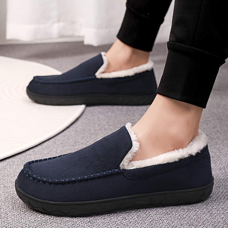 Warme Heren Pantoffels – Comfortabele en Antislip Loafers Sloffen