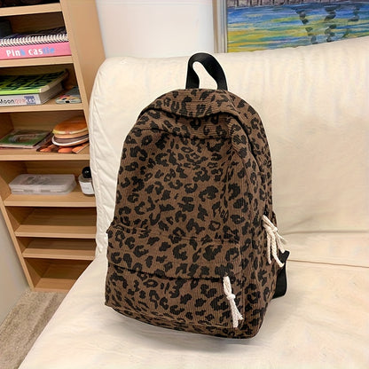 Corduroy Rugzak voor School & Werk – Laptop Tas met Meerdere Compartimenten