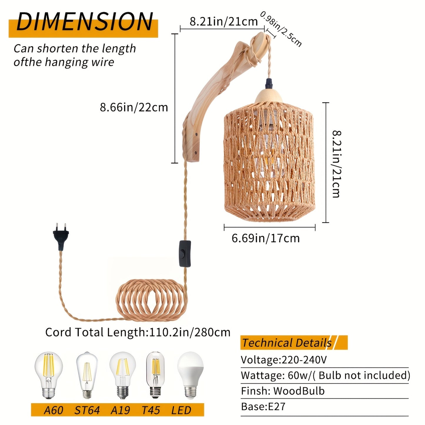 Wandlamp Rotan – Boho Wandverlichting met Natuurlijke Look