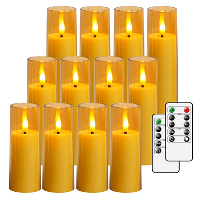 Set van 12 Luxe LED Kaarsen – Met Timer & Afstandsbediening
