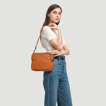 LuxBag - Leren crossbody schoudertas dames tas