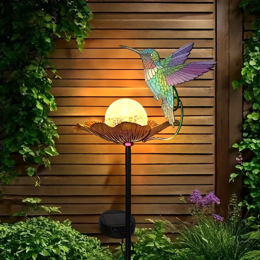 Solar Tuinlamp Kolibrie – Zonne Energie Tuinverlichting met LED Decoratie