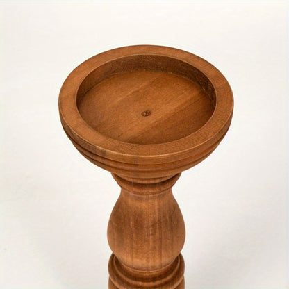 Landelijke Houten Kaarsenhouders Set – Klassieke & Warme Woondecoratie
