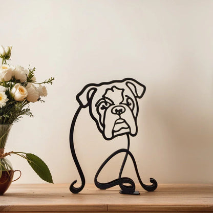 Moderne Hondensculptuur – Minimalistisch Beeld voor Woondecoratie