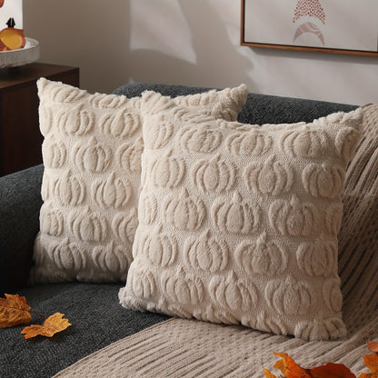 Pompoen Kussenhoezen – Set van 2 Decoratieve Hoezen Herfst