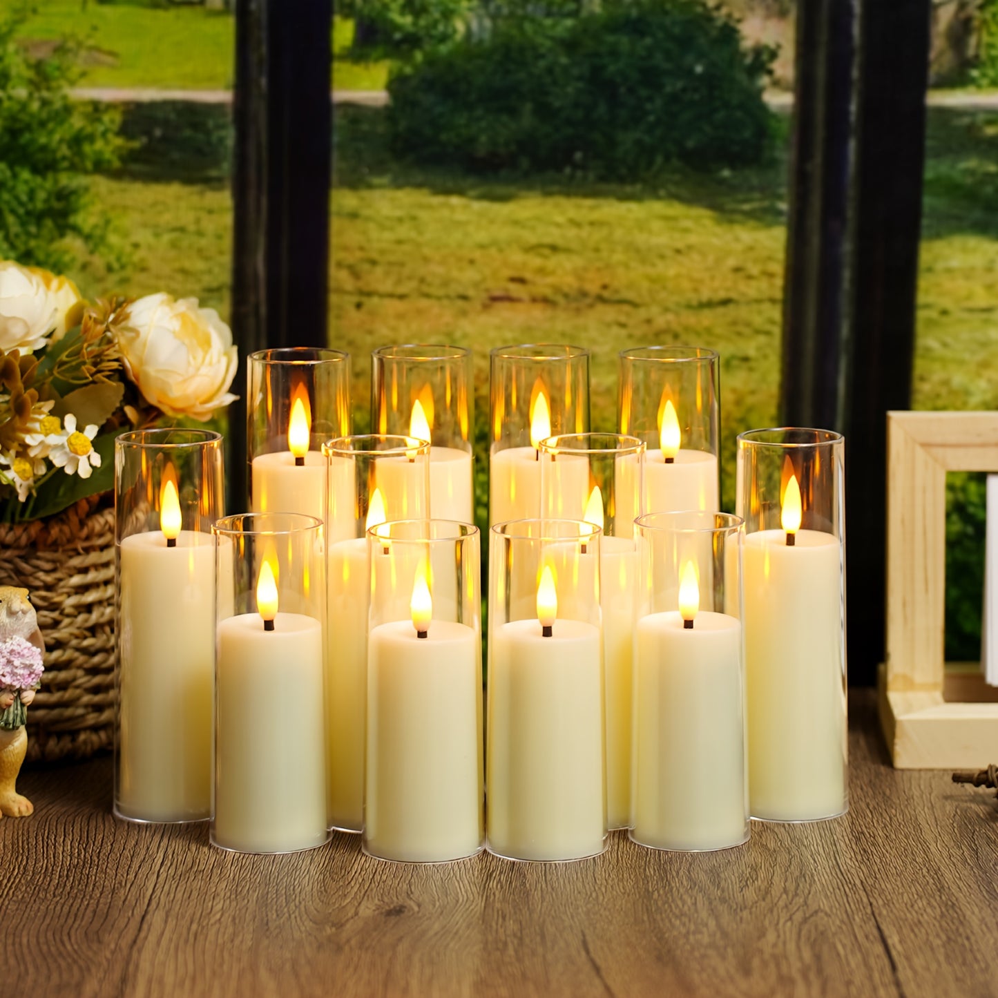Set van 12 Luxe LED Kaarsen – Met Timer & Afstandsbediening
