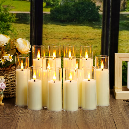 Set van 12 Luxe LED Kaarsen – Met Timer & Afstandsbediening