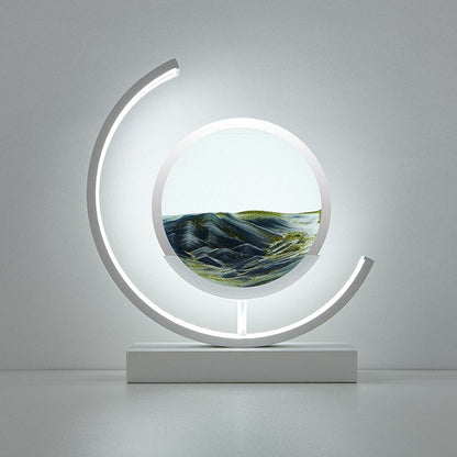 Zandkunst Lamp – LED Tafellamp met Bewegend Zand en Modern Design