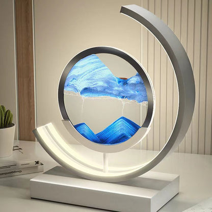 Zandkunst Lamp – LED Tafellamp met Bewegend Zand en Modern Design