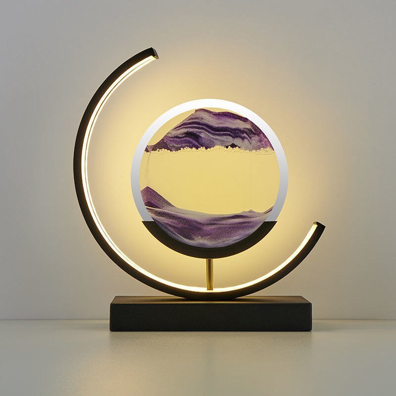 Zandkunst Lamp – LED Tafellamp met Bewegend Zand en Modern Design