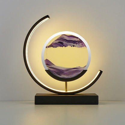 Zandkunst Lamp – LED Tafellamp met Bewegend Zand en Modern Design