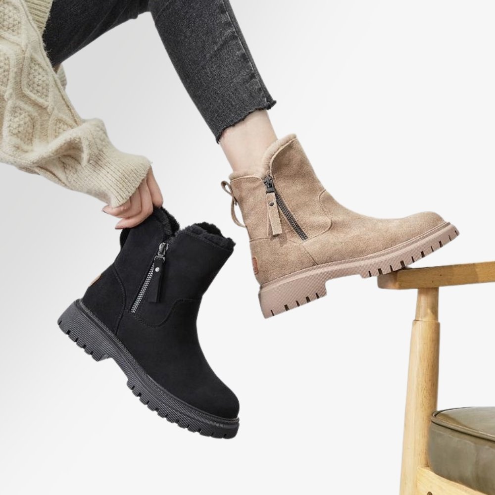 Warme Dames Laarzen – Comfortabele Boots met Rits